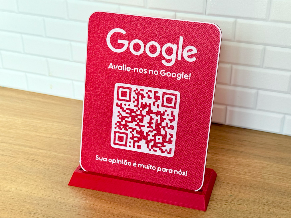 Customizable Google Review QR stand reference